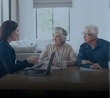 Attorney meeting with a grieving family